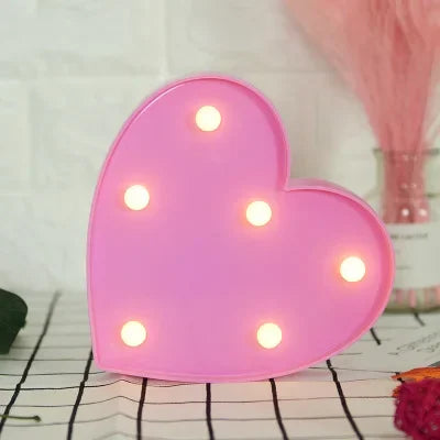 Romantic Valentine's Proposal 3D LOVE LED Letter Sign Night Light Heart Marquee Table Lamp Lanterns Lamp for Christmas Wedding