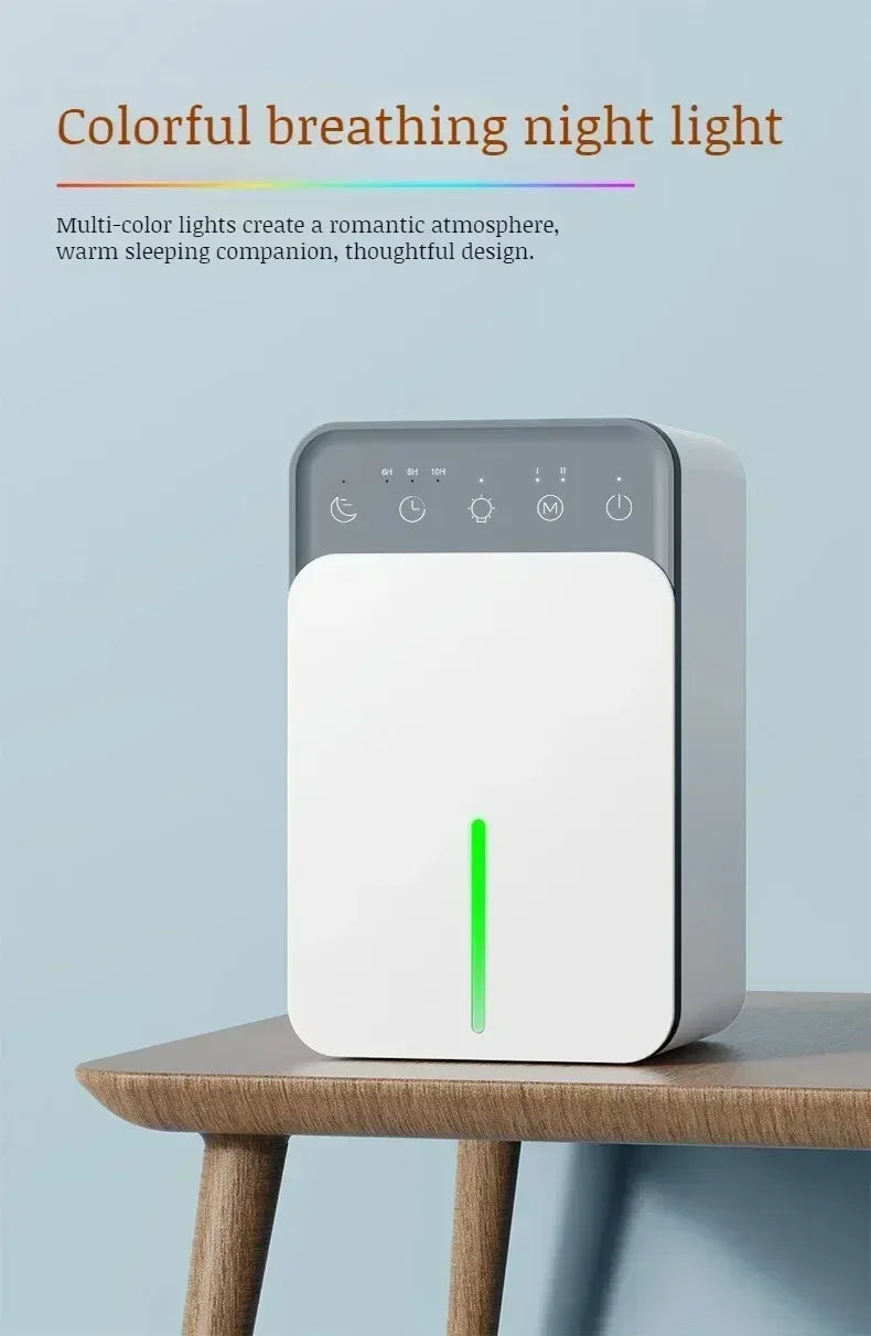 Portable Quiet Air Dehumidifier Moisture Absorber for Home Bedroom Office Kitchen EU Plug Compact Moisture Eliminator Deodorizer