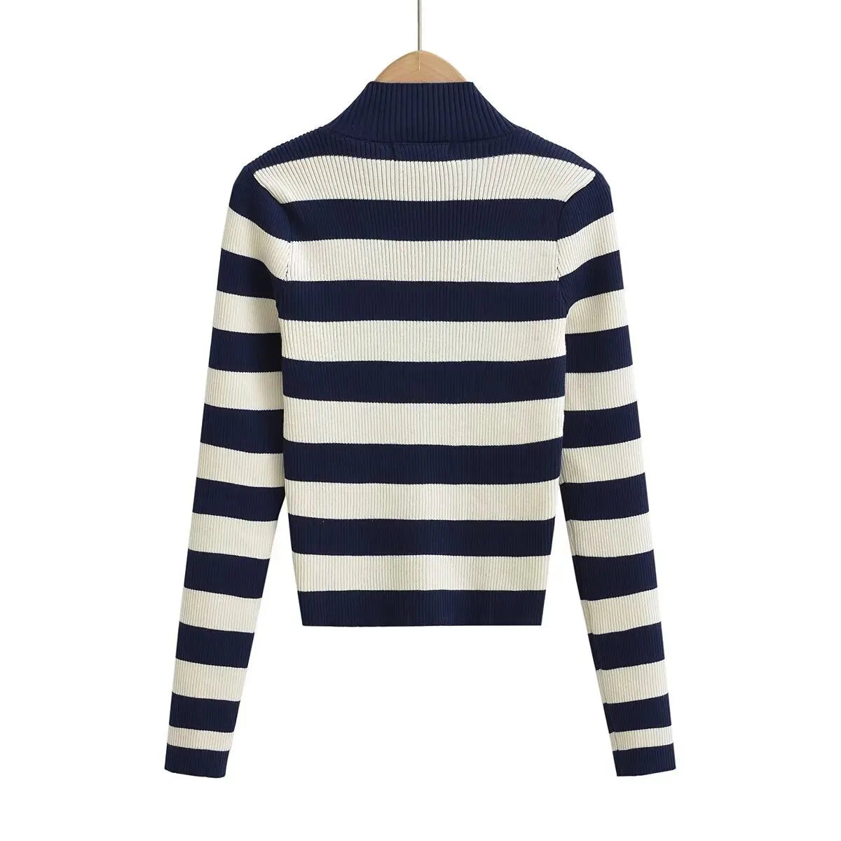 Slim Fit American Style Knitted Cardigan Women's Double Zipper Open Front Pure Desire Autumn Fashion Outerwear BM Style