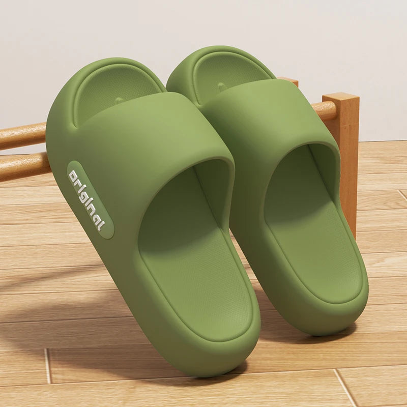 Thick Platform EVA Slippers for Women 2025 Spring Summer Non Slip Beach Flip Flops Woman Comfort Soft Sole Indoor Cloud Slippers