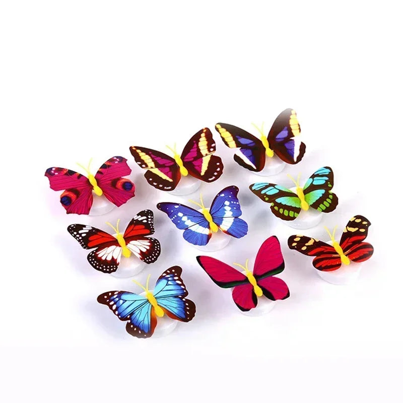 Butterfly Night Lights Pasteable 3D Butterfly Wall Stickers Lamps Home Decoration DIY Living Room Wall Sticker Lighting