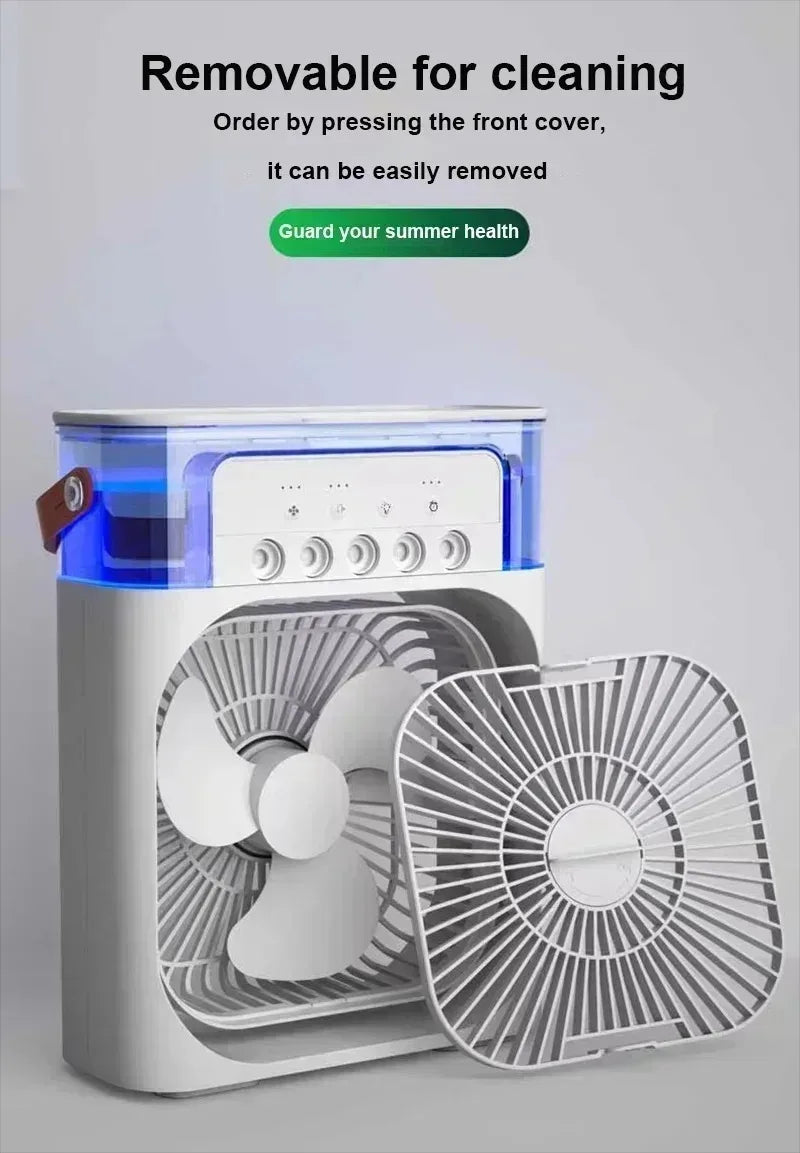 Five-hole Cooling Spray Fan Air Conditioners USB Electric Fan Desktop Air Cooler Humidifie For Student Dormitory Home and Office