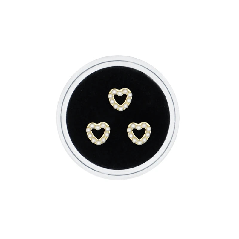 3pcs/Box Dental Tooth Gems Teeth Crystal Ornament Metal Tooth Gems Various Shape Beauty Oral Decorations