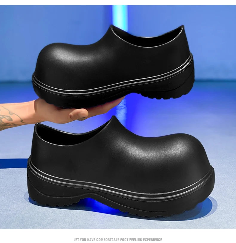 Slippers for men, spring trendsetters, height increasing thick soled big toe shoes, stylish men, summer outerwear, casual fashio