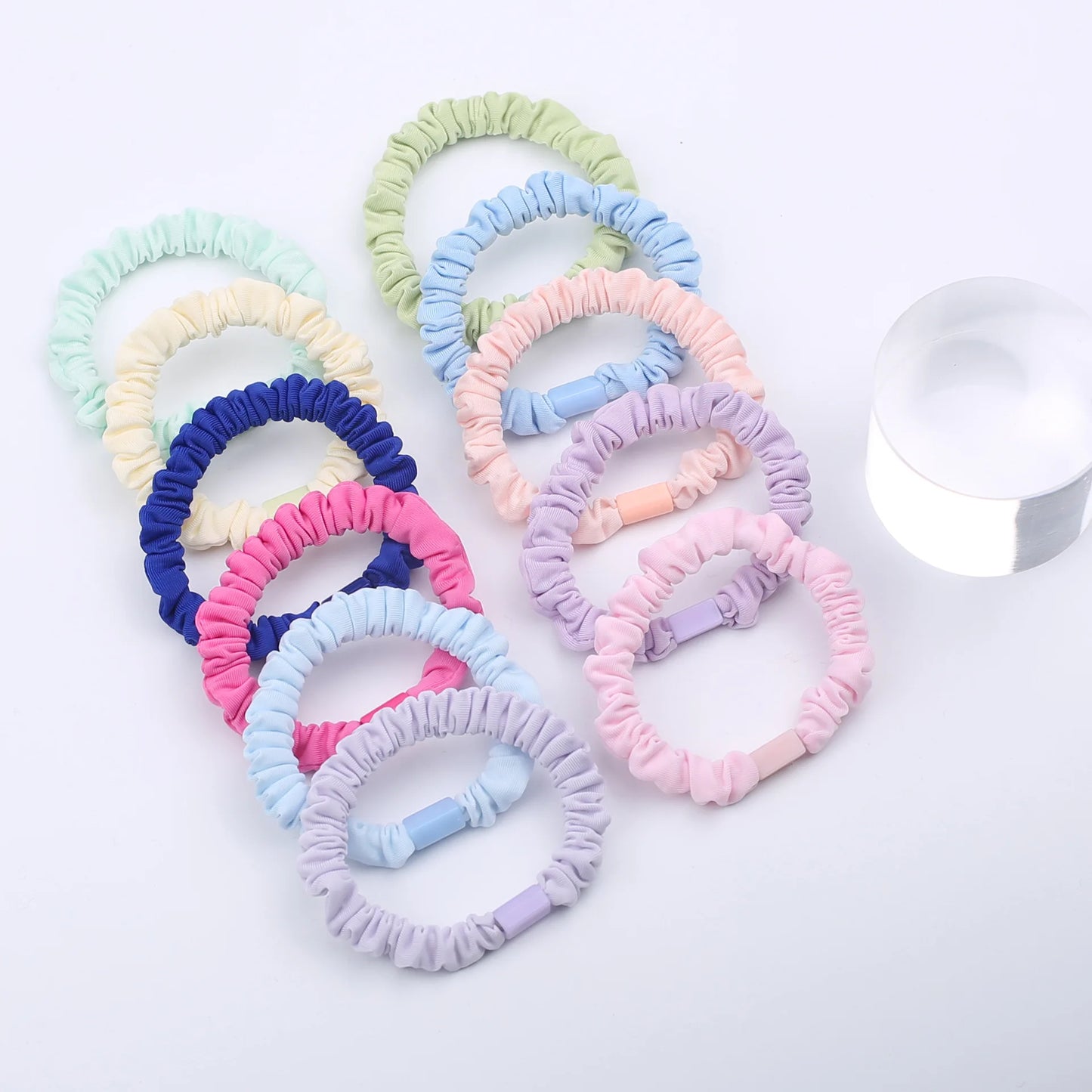 10PCS/Set Macaron Elastic Hair Bands Scrunchies Hair Ties Women Girls Candy Colorfuls Ponytail Rubber Bands Hair Accessories