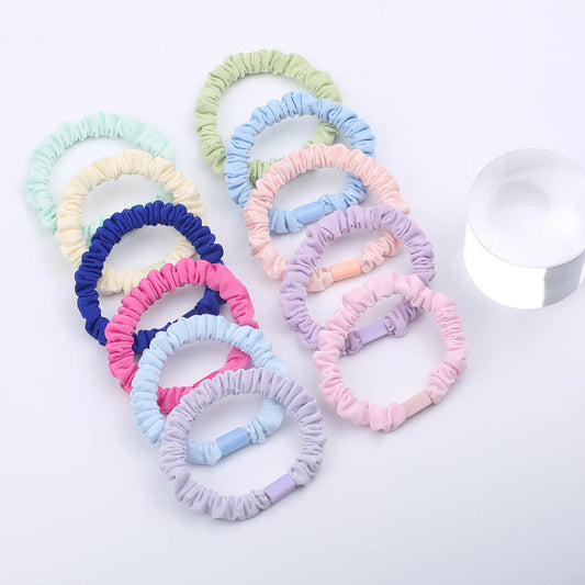 10PCS/Set Macaron Elastic Hair Bands Scrunchies Hair Ties Women Girls Candy Colorfuls Ponytail Rubber Bands Hair Accessories