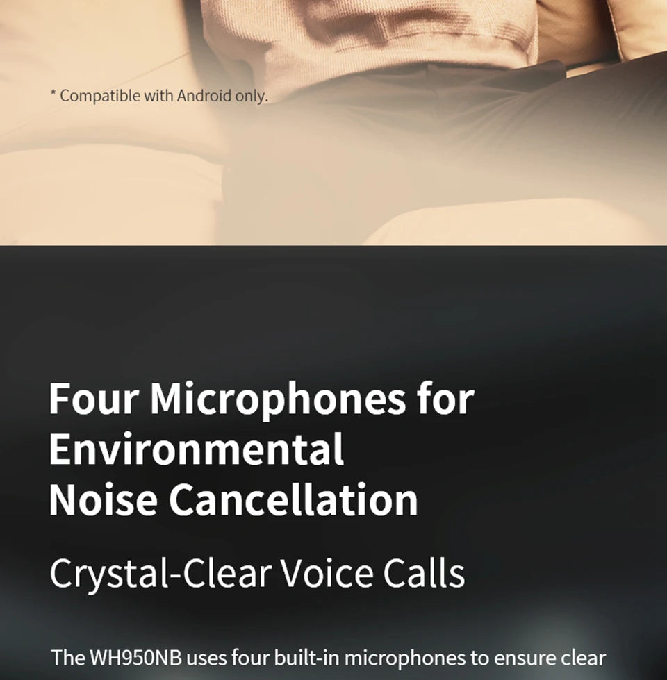 Edifier WH950NB Active Noise Cancelling Wireless Headphones Hi-Res Wireless Audio Dual Device Connection Bluetooth 5.3 Headset