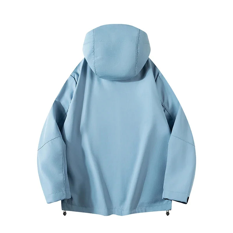 New Men Outdoor Jackets Men Spring Casual Hooded Jacket Coats Mens Autumn Waterproof Fashion Brand Windbreaker Jackets Male 3XL