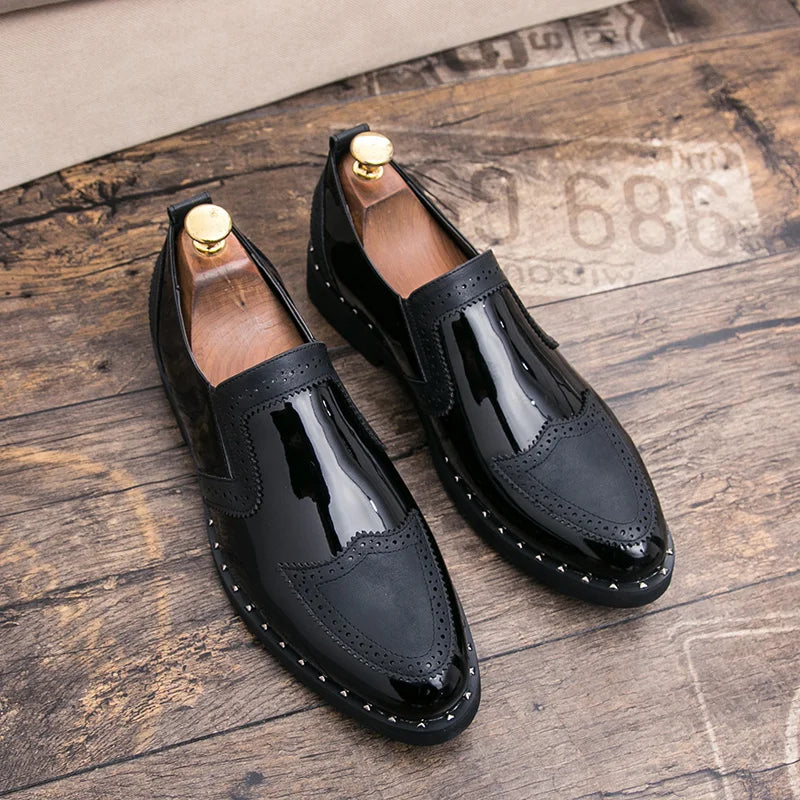 Size 38-48 Classic Men Loafers Men Casual Comfortable Fashionable Small Leather Shoes European American Elegant Brand Shoes