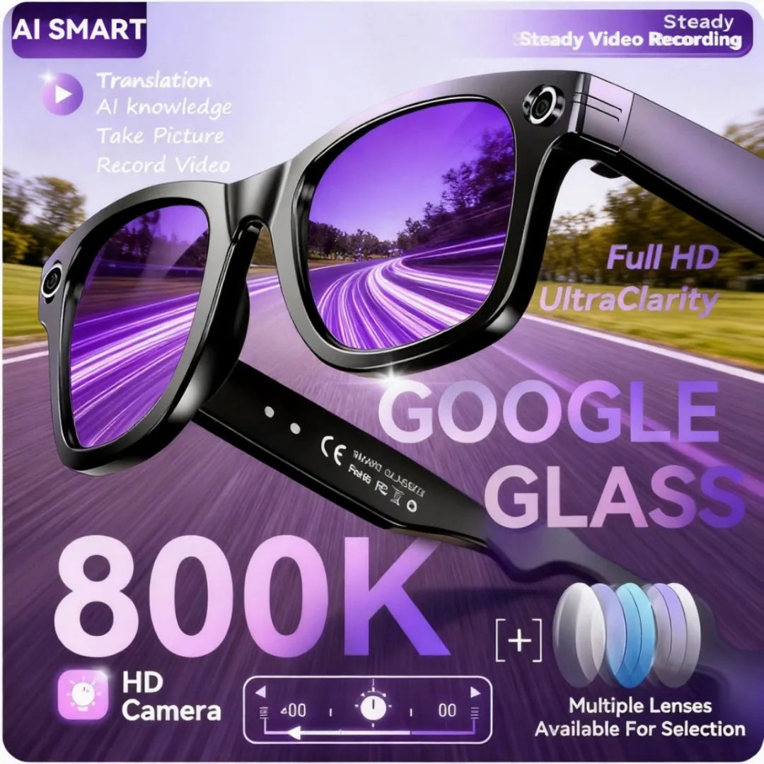 2025 New Upgrade smart glasees With Camera Video Recording AI Photo Recognition Bluetooth Call Translation Voice Sunglasses Man