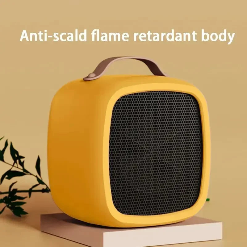 Home mini multifunctional air heater, USB silent powerful small square heater, fast heating fan, office desktop electric heater.
