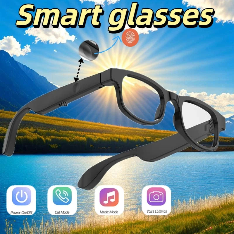 Two lenses Smart Glasses Voice Assistant Bluetooth Call Fashion Glasses Long-lasting battery life Outdoor Sports Sunglasses 2025