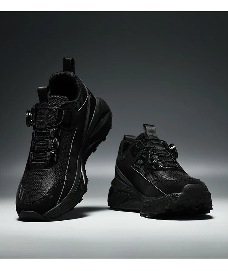 Spring Summer Large Rotating Buckle Mesh Breathable Sneakers Men's Running Shoes Fashion Casual Shoes 39-48