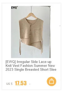 [EWQ] Khaki Fashion Woolen Coat With Belt Women Long Sleeve Elegant Lapel Wool Jacket Outwears 2025 Autumn Winter New 16U5035