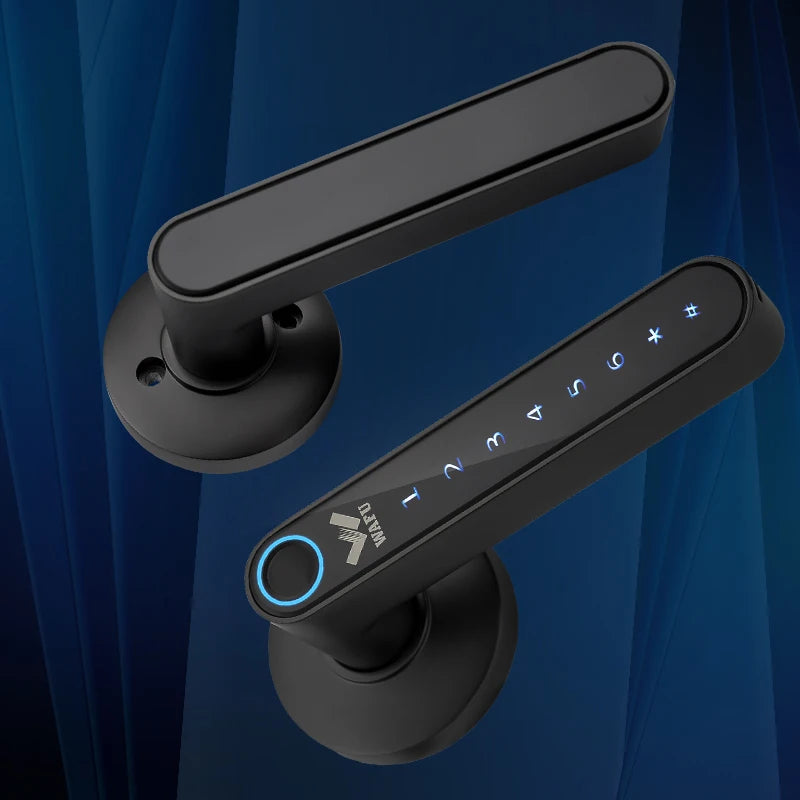Multiple Unlocked ways with Phantom Password Fingerprint Free Tuya Smart Management APP HandleDoor Lock for Home Office Hotel