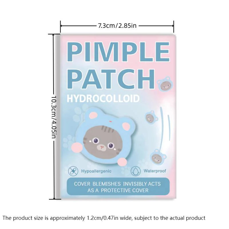 HUA HUA 600pcs Cartoon Animal Shaped Acne Patches Skincare Stickers Makeup Tools