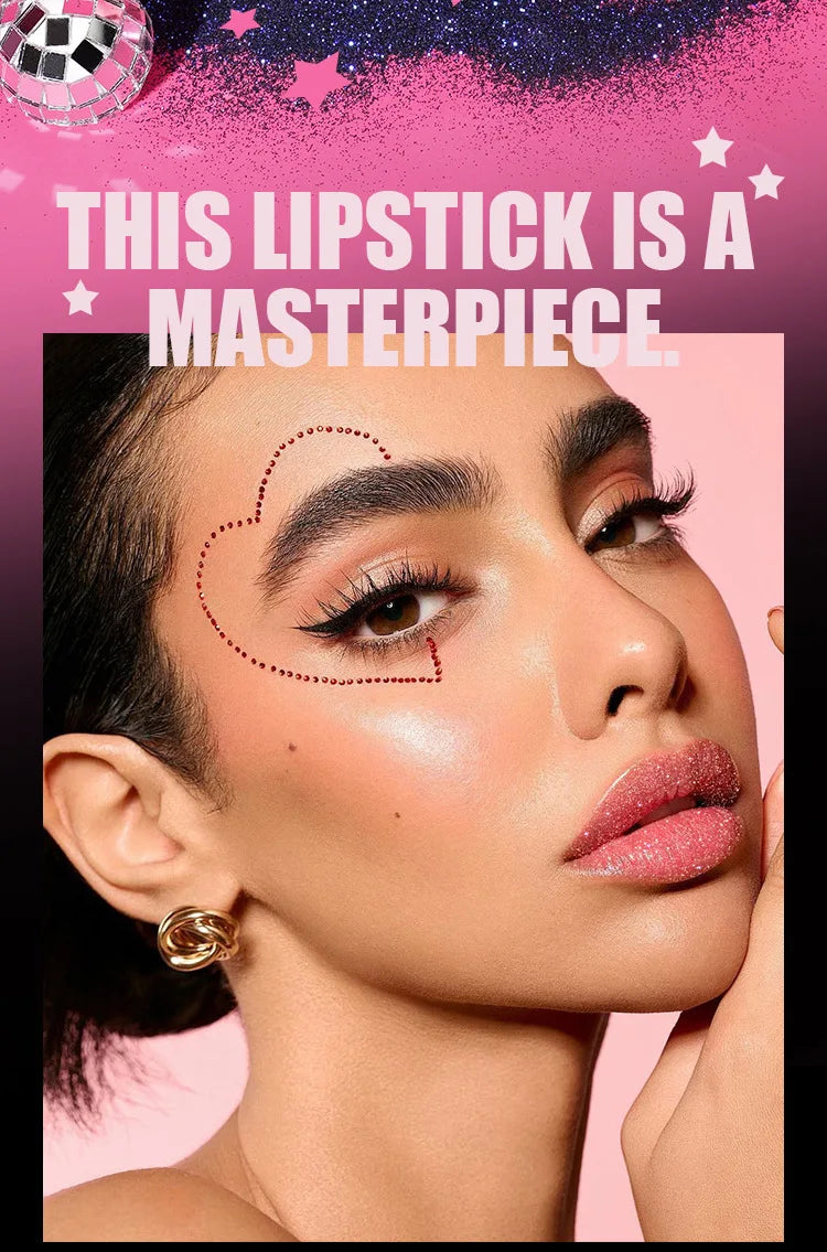 Spiral Star Lipstick Moisturizing Waterproof Matte Glitter Marble Non Stick Long Lasting Lip Gloss Pearlescent Shine
