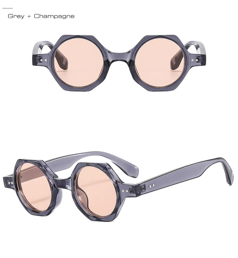 SHAUNA New Polygon Square Sunglasses Women Fashion Candy Color Round Lenses Eyewear Shades UV400 Men Sun Glasses