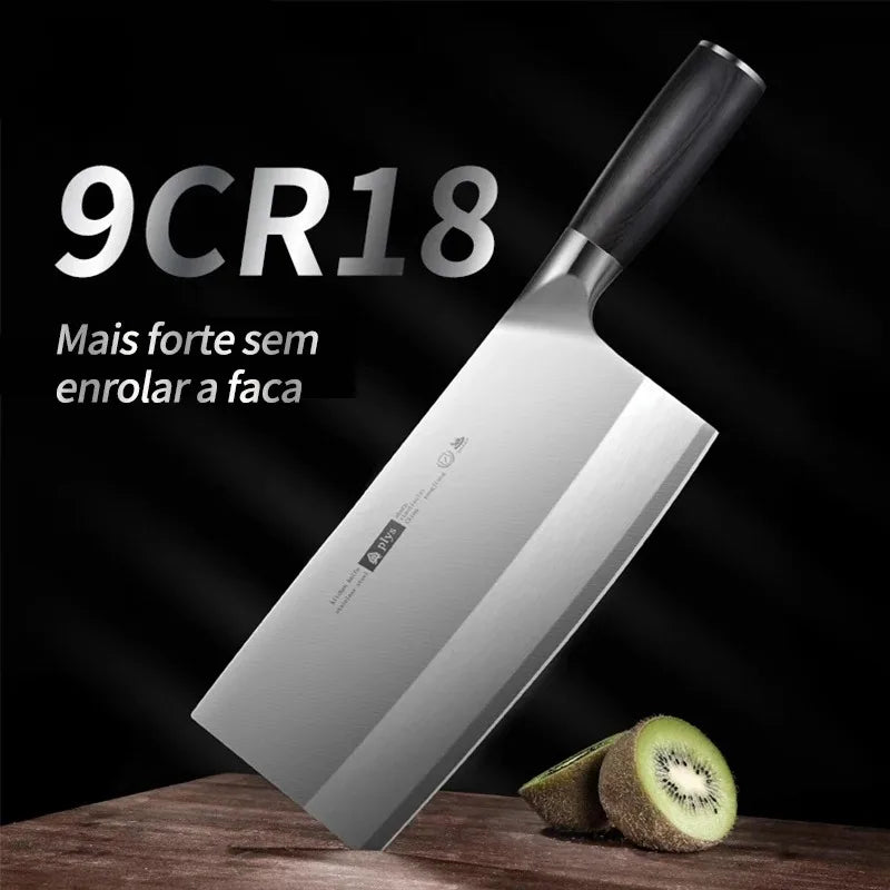 Professional Multi-Purpose Kitchen Knife Set,Chef'S Special Ultra-Sharp Meat Knife Cleaver Black Wood Handle Chopping Knife