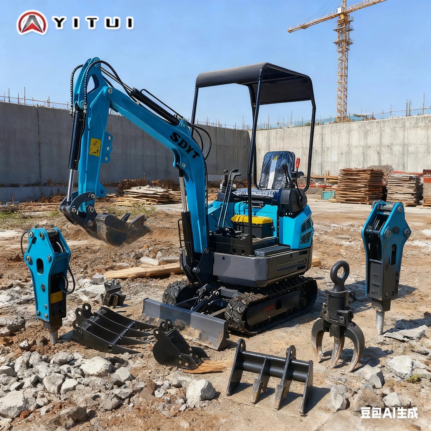 2026 Mini Excavator 2.0 Ton Euro 5 Kubota Engine Multi-Function Compact Digger For Farm Garden & Small Engineering Customized