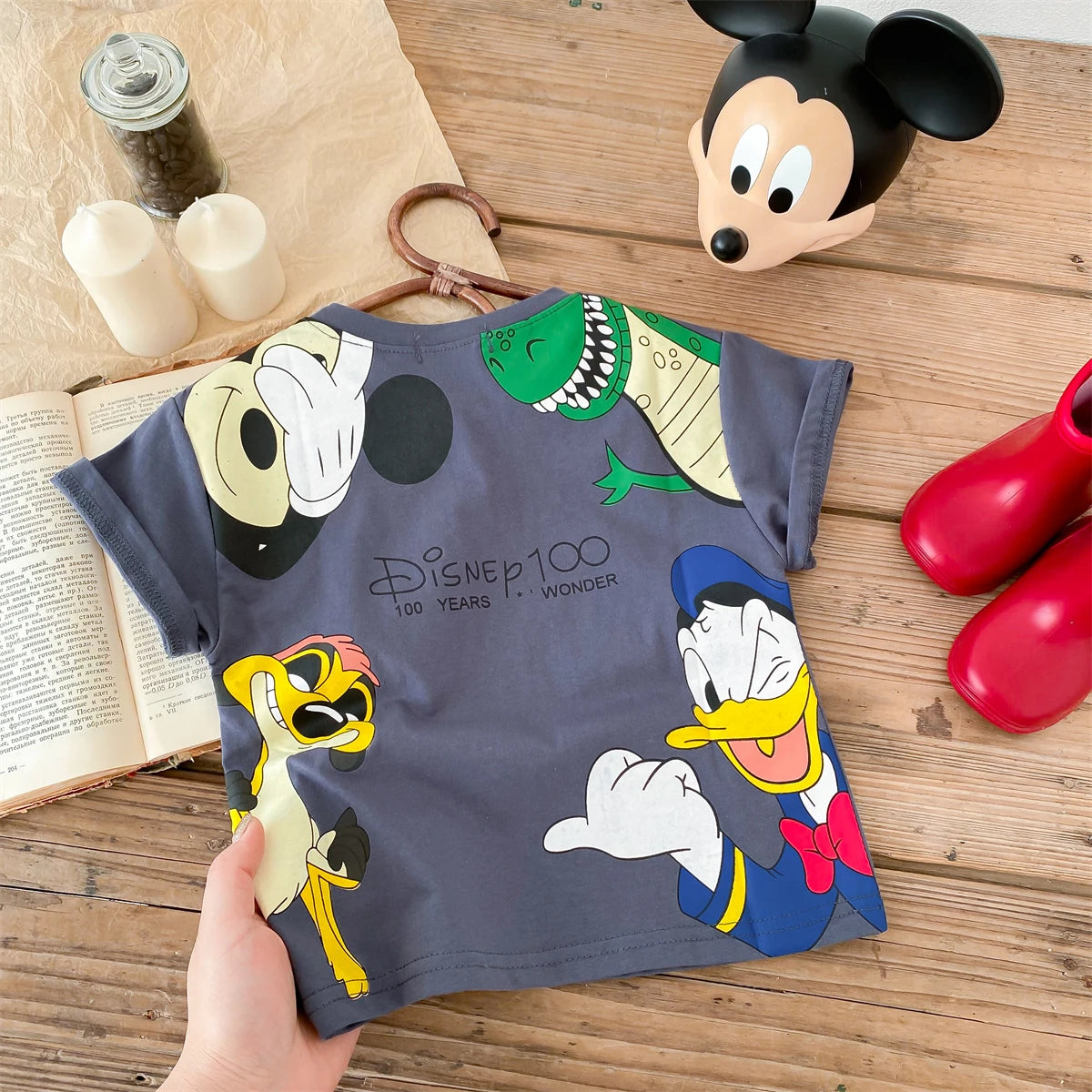 Summer Children's Cartoon Printed T-shirt Short Sleeved T-shirt Casual Sportswear Fashionable Short Sleeved Children's Clothing