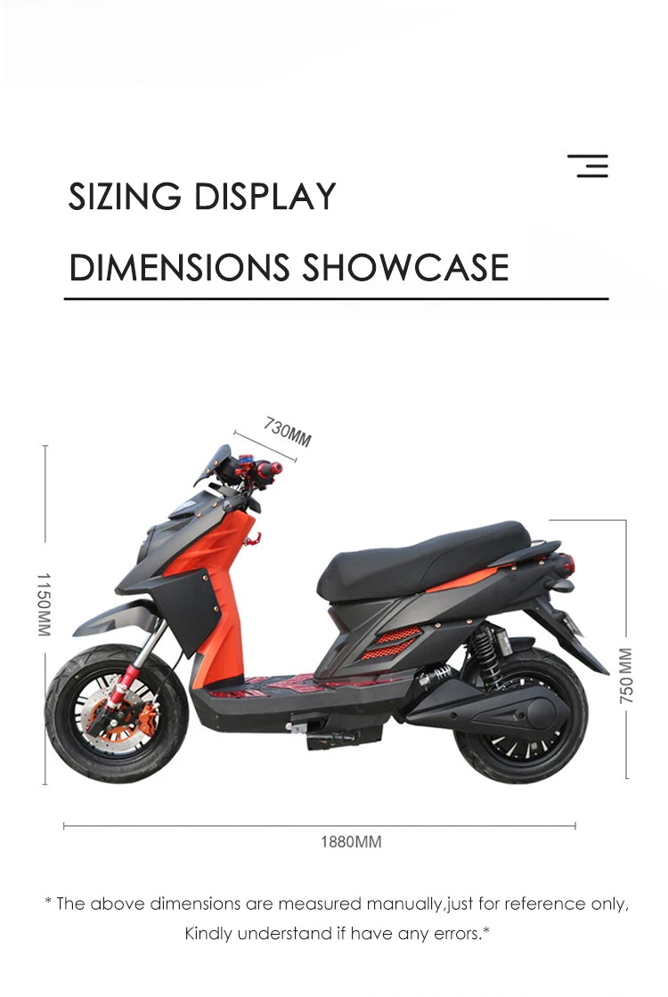 Customized Electric Motorcycle 3000W New Design Electric Streetbikes Scooter 60km/h Electric Supermoto Moped
