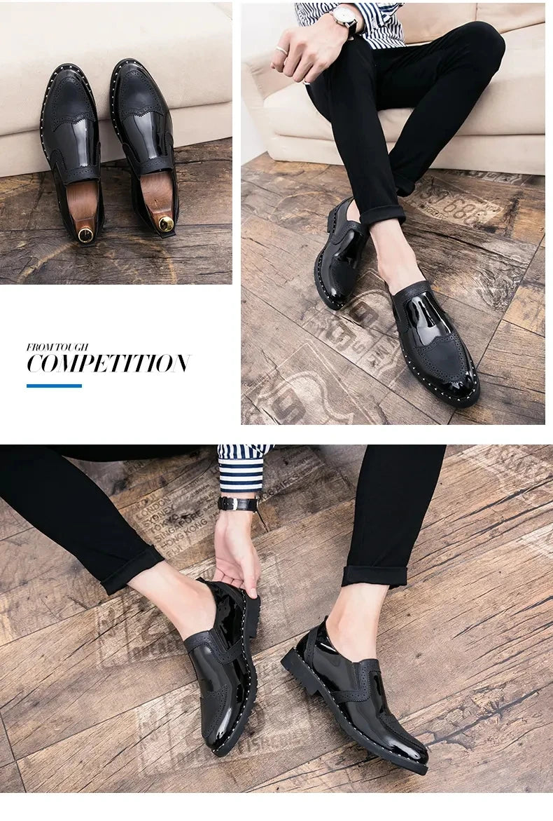 Size 38-48 Classic Men Loafers Men Casual Comfortable Fashionable Small Leather Shoes European American Elegant Brand Shoes