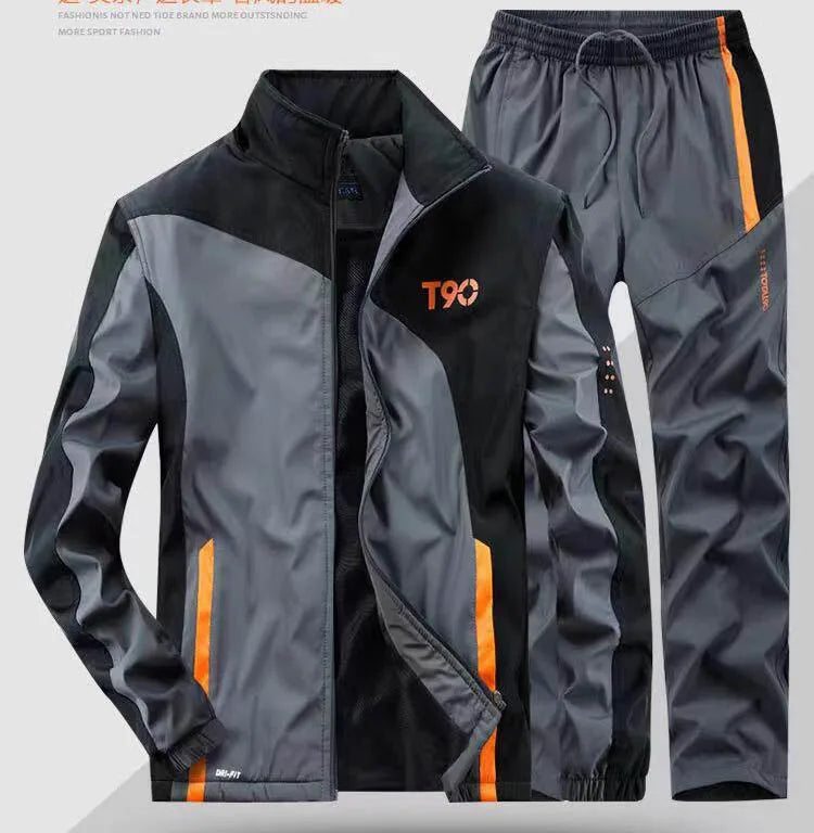 Hoodies & Sweatshirts Tracksuit Men Sets Spring Autumn Gym Jogging Running Sports Suits Jacket + Sweatpants Men Brand Clothing