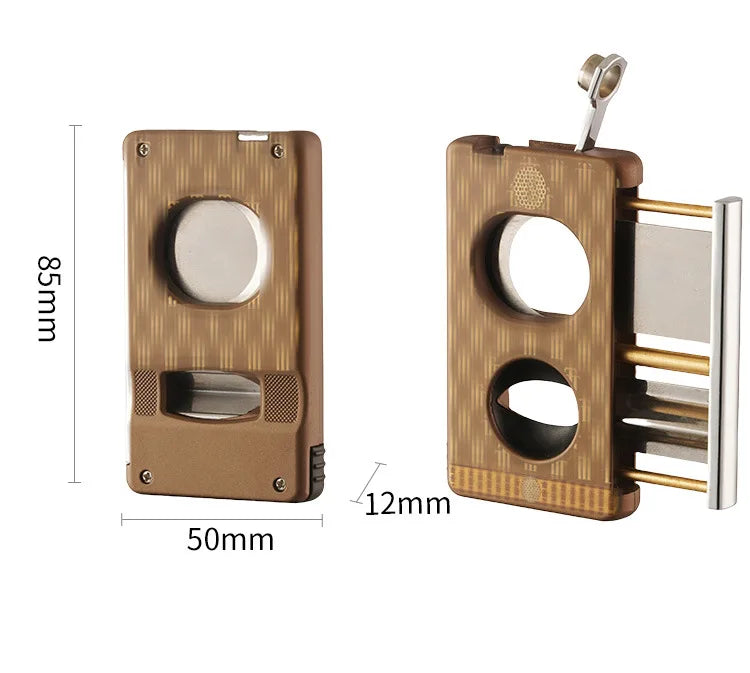 Professional V-Cut Cigar Cutter, Zinc Alloy Guillotine with Stainless Steel Blade for Cigars, Heavy Duty Christmas Gift for Men