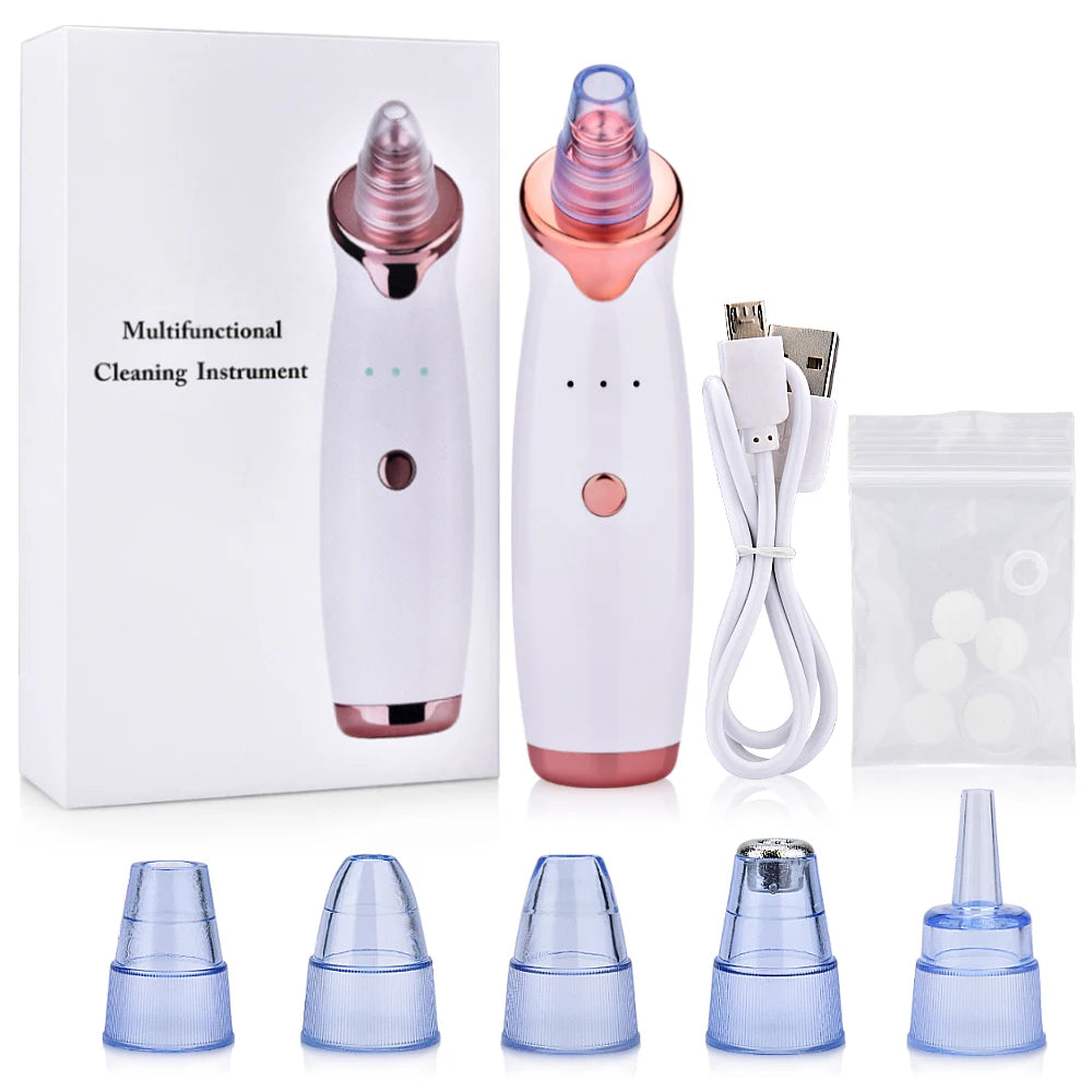Electric Vacuum Blackhead Removal Facial Cleansing Black Spots Suction Acne Pimple Remover Beauty Instrument Skincare Tools