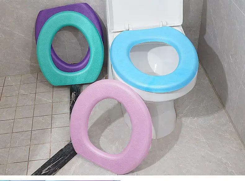 Waterpoof Soft Toilet Seat Cover Bathroom Washable Closestool Mat Pad Cushion O-shape Toilet seat Bidet Toilet Cover Accessories