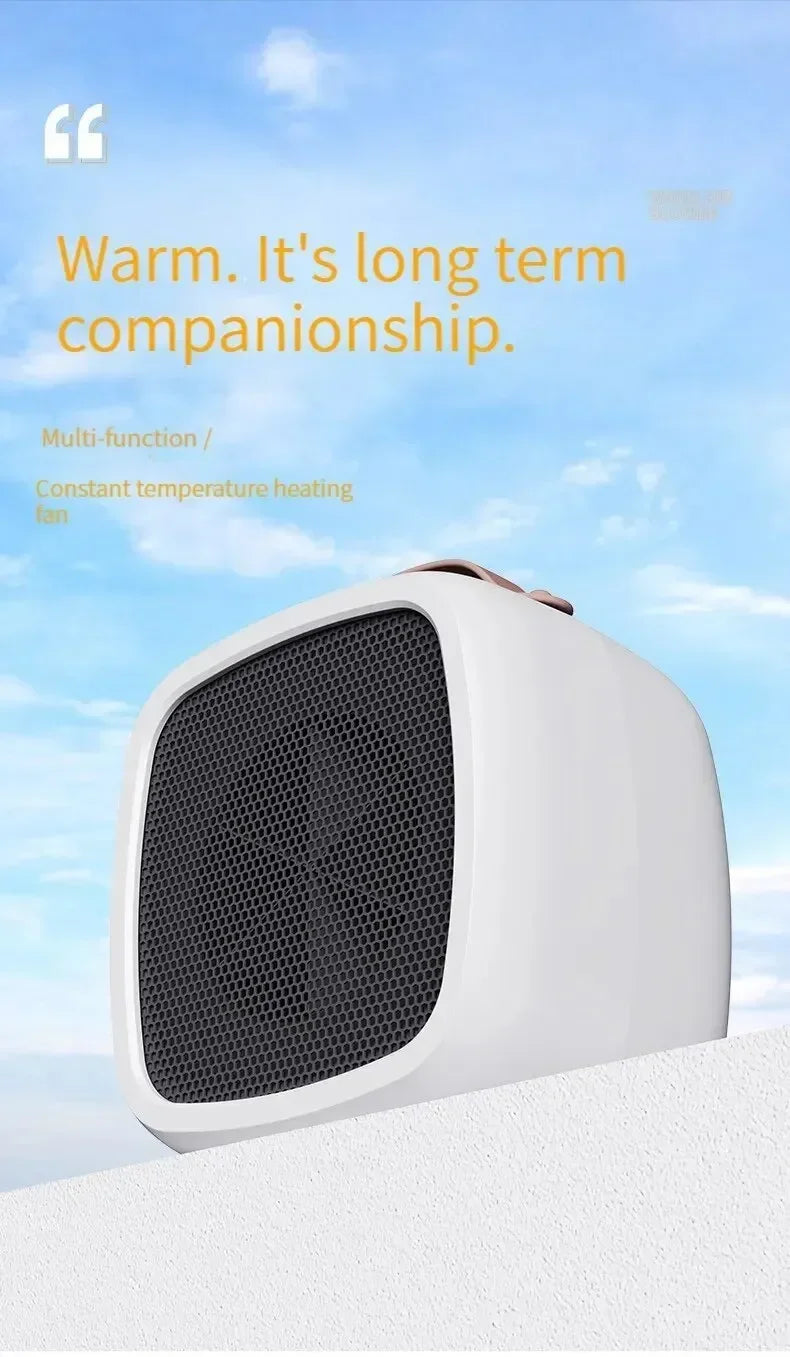 Home mini multifunctional air heater, USB silent powerful small square heater, fast heating fan, office desktop electric heater.
