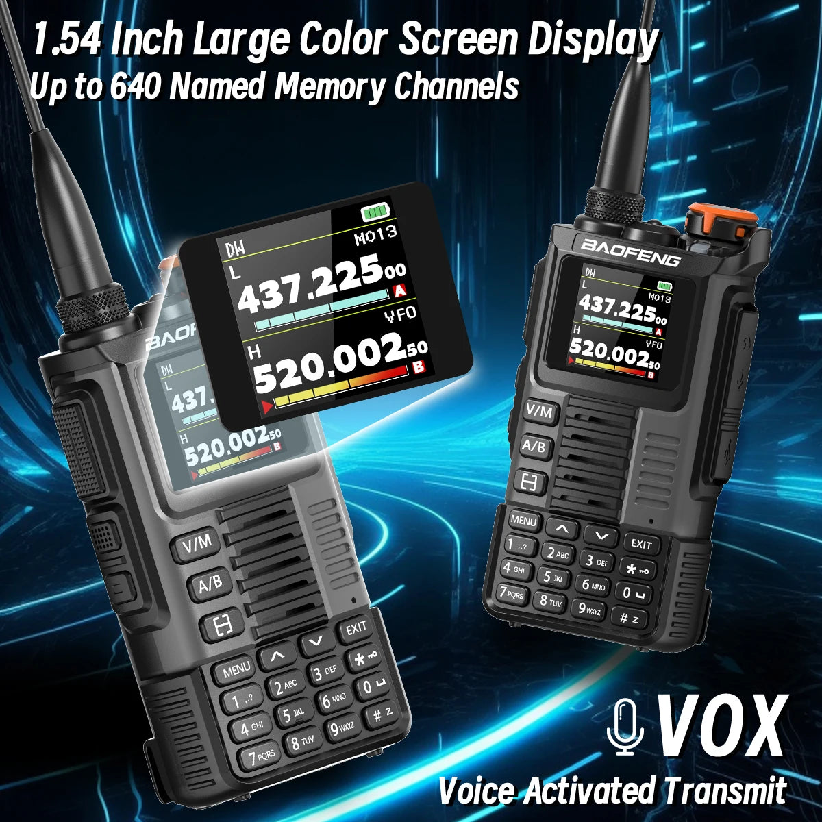 Baofeng UV-K67 PRO Walkie Talkie Long Range Multi Band Wireless Copy Frequency DTMF 640CH NOAA Type-C Ham Two Way Radio UV-5R