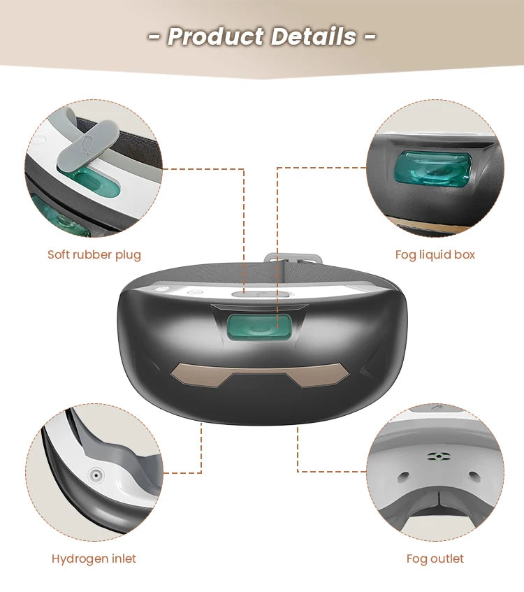Hydrogen Eye Therapy 4 Modes Eye Massager with Heat and Cooling for Eye Relaxation, Father's Day/Birthday Gifts for Mom/Dad