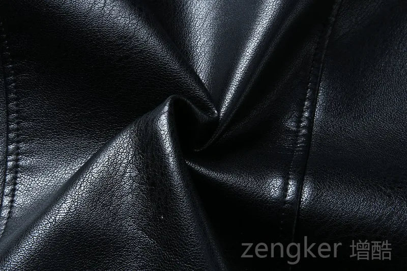Large size men's PU leather jacket male tide winter extra large men loose man leather jacket fleece 7XL 6XL waterproof jacket