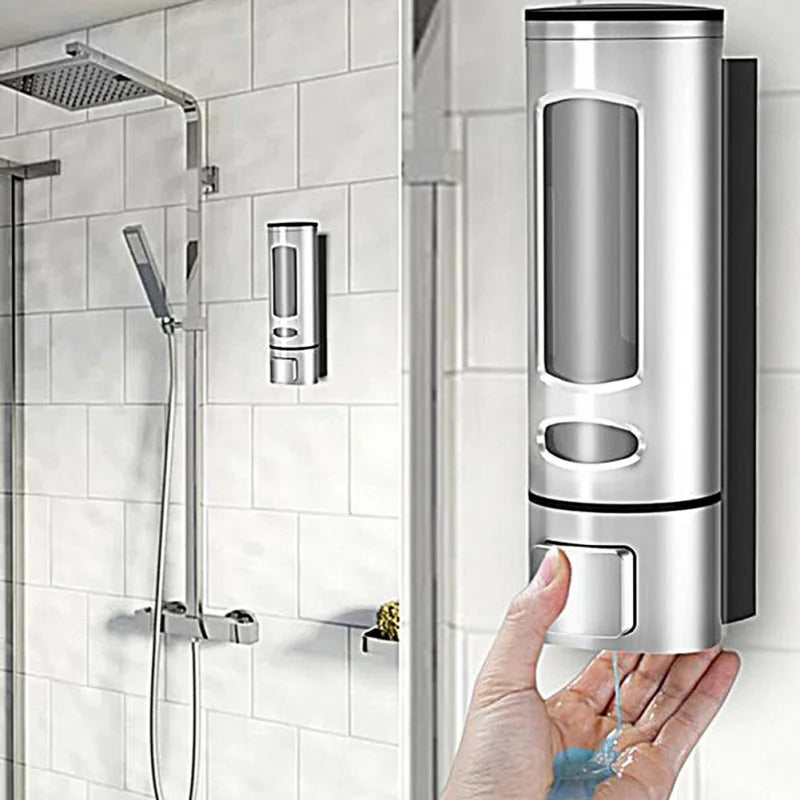 Lamgool Single/double Soap Dispenser Wall-Mount Shower Bath Shampoo Dispenser Liquid Soap Container Bathroom Accessories