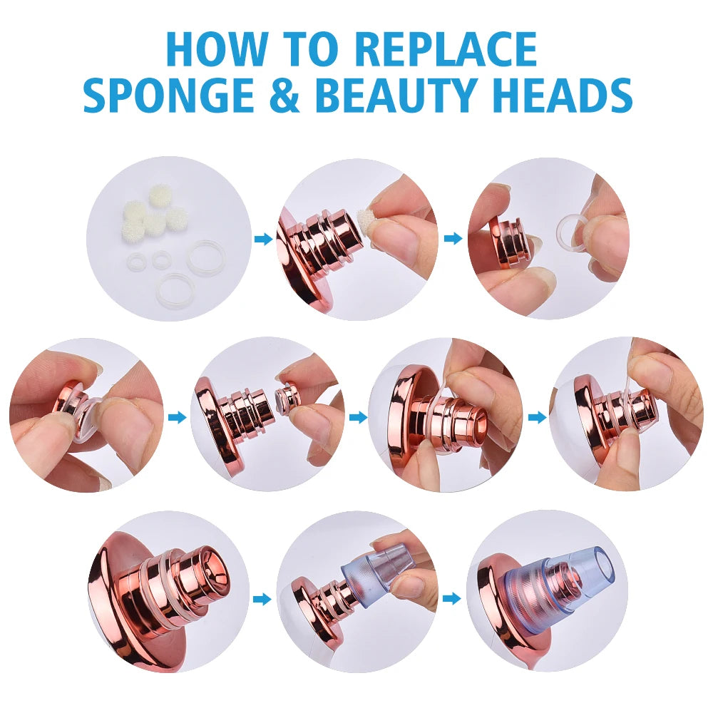 Electric Vacuum Blackhead Removal Facial Cleansing Black Spots Suction Acne Pimple Remover Beauty Instrument Skincare Tools