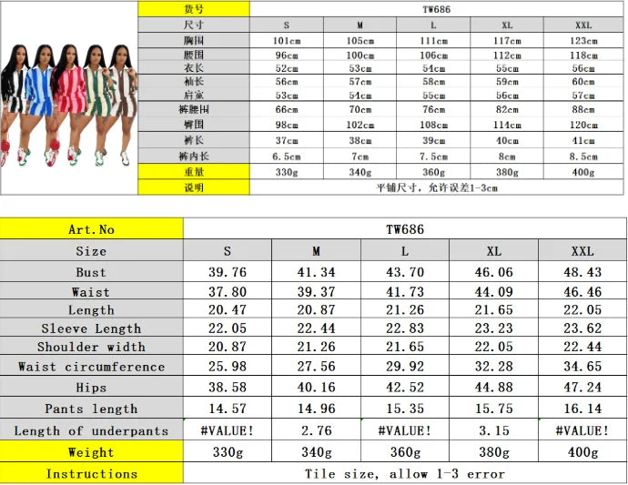 Women's Clothing Fashion Striped Sets Long Sleeve Polo-Neck T Shirt and Shorts 2025 Spring Summer 2 Two Piece Set Tracksuit