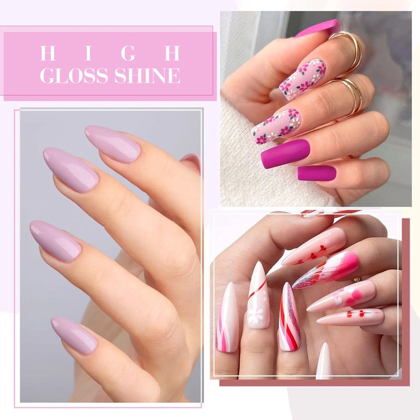 CANNI 6pcs/Lot HEMA FREE Gel Polish Colors Permanent Nail Varnish Set Long Lasting Manicure Base Pink Champagne Dreams Kit-2302