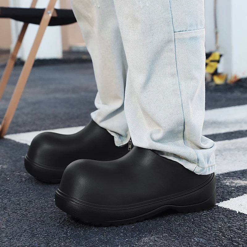Slippers for men, spring trendsetters, height increasing thick soled big toe shoes, stylish men, summer outerwear, casual fashio