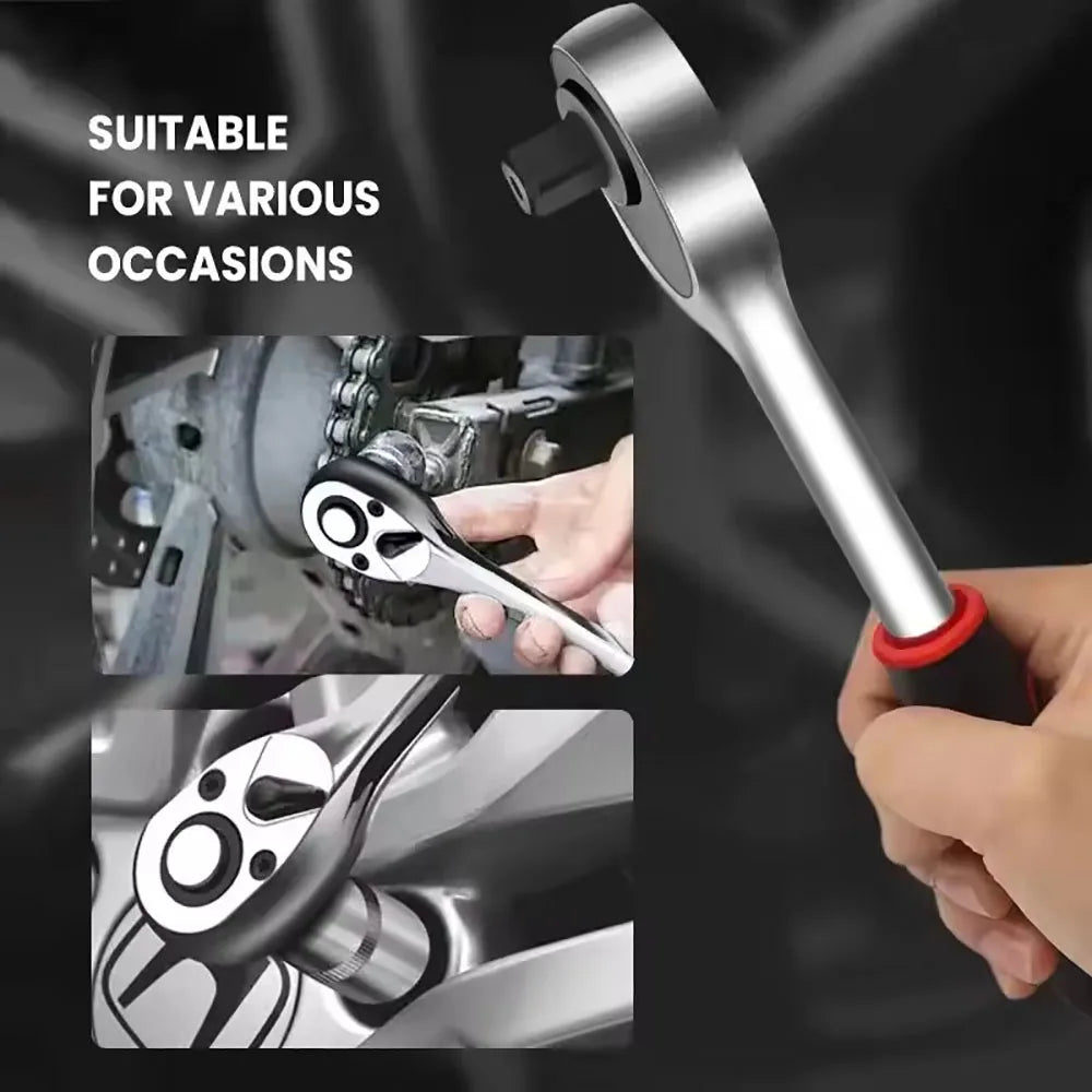 12 piece multifunctional ratchet wrench set, automotive quick maintenance socket wrench, quick ratchet wrench combination