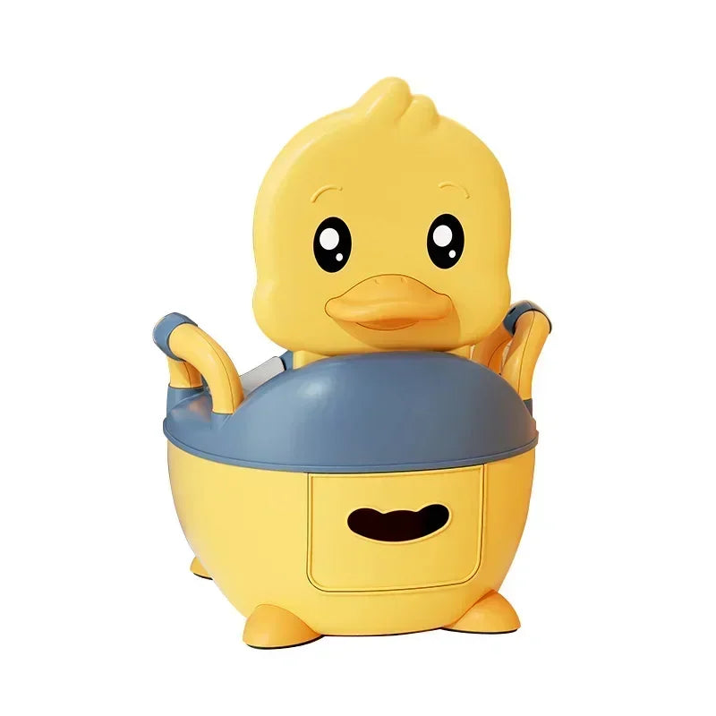 Potty Training Toilet for Kids Household Cute Cartoon Duck Soft Hard Cushion Clamshell Waist Guard Toilet Baby Toilet Supplies