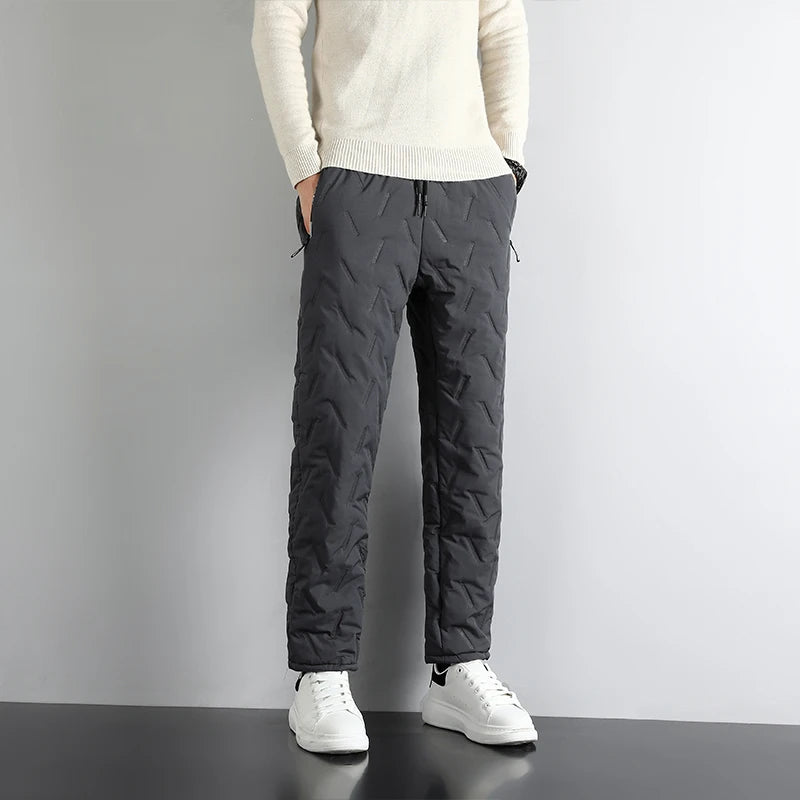 Men Winter Casual Pants 2024 New Thick Lambswool Windbreak Warm Pant Men Fashion Joggers Fleece-Lined Trousers Men Plus Size 8XL