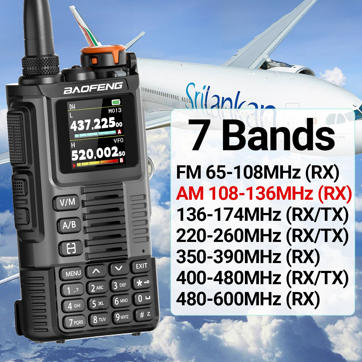 Baofeng UV-K67 PRO Walkie Talkie Long Range Multi Band Wireless Copy Frequency DTMF 640CH NOAA Type-C Ham Two Way Radio UV-5R