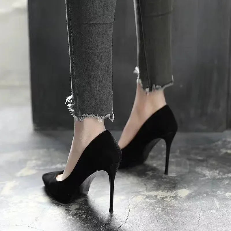 Women Shoes 2024 summer New Women Pumps Suede High Heels Fashion Office Shoes Stiletto Party Shoes Female Comfort Women sandals