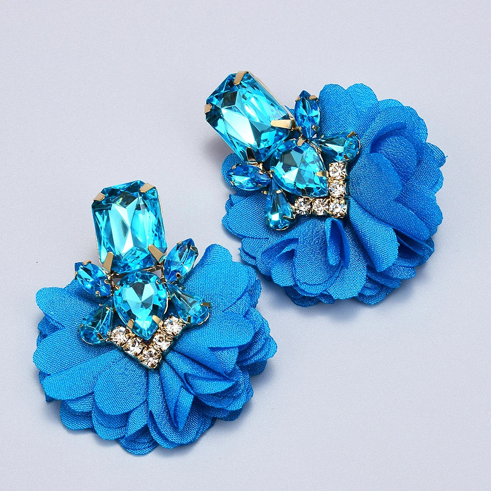 Vintage Handmade Earrings Bohemian Cute Flower Luxury Beads Drop Earrings Wedding Jewelry Accessories For Women Girls