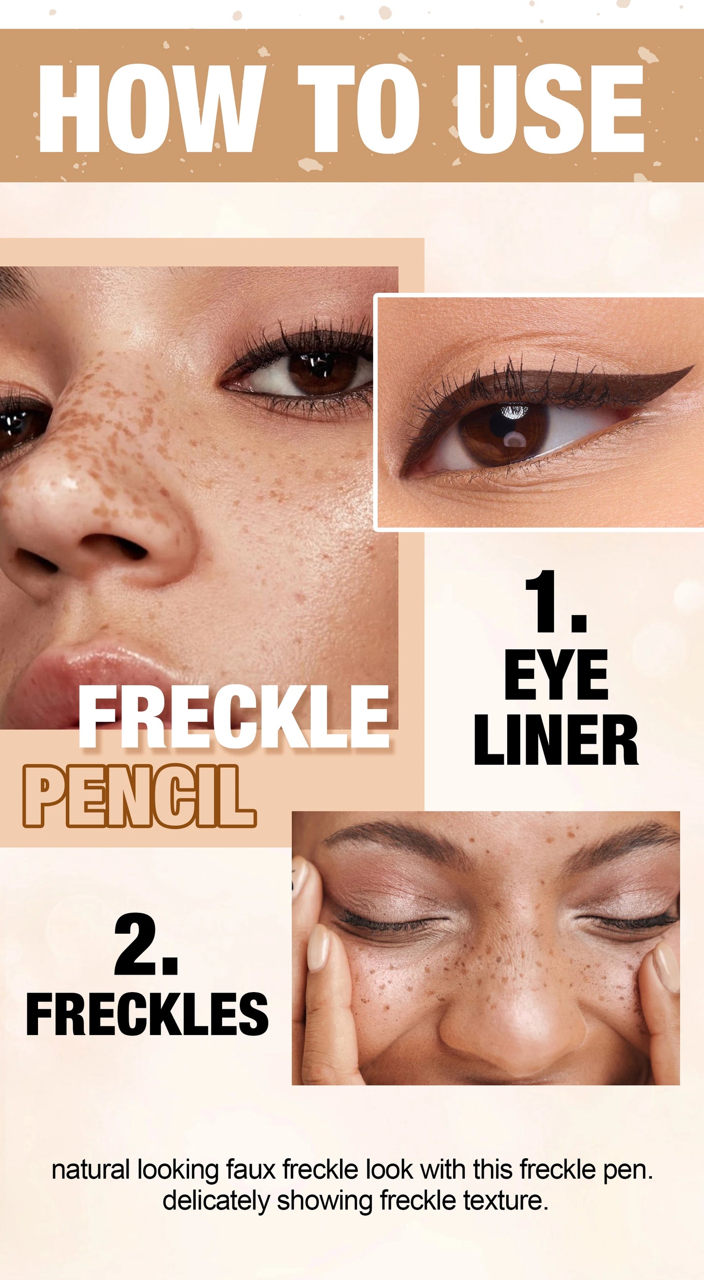 Double Head Concealer Pen Waterproof Long Lasting Freckle Stamp Eyeliner Quick Dry Natural Cover Pencil Life Like Makeup