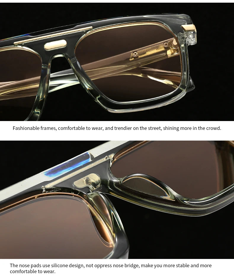 European and American New Cross-Border Exclusive Popular Modern Retro Large Frame Sunglasses Trendy Street Sunglasses Lh281