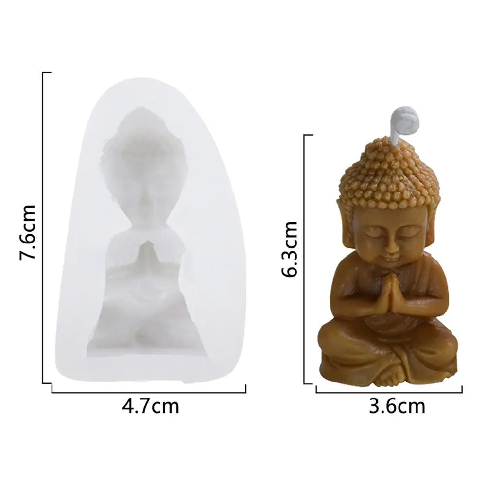 For fun 3d Buddha Silicone Candle Mold Church Buddha Incense Candle Plaster Decoration Mold DIY Church Candle Home Decor