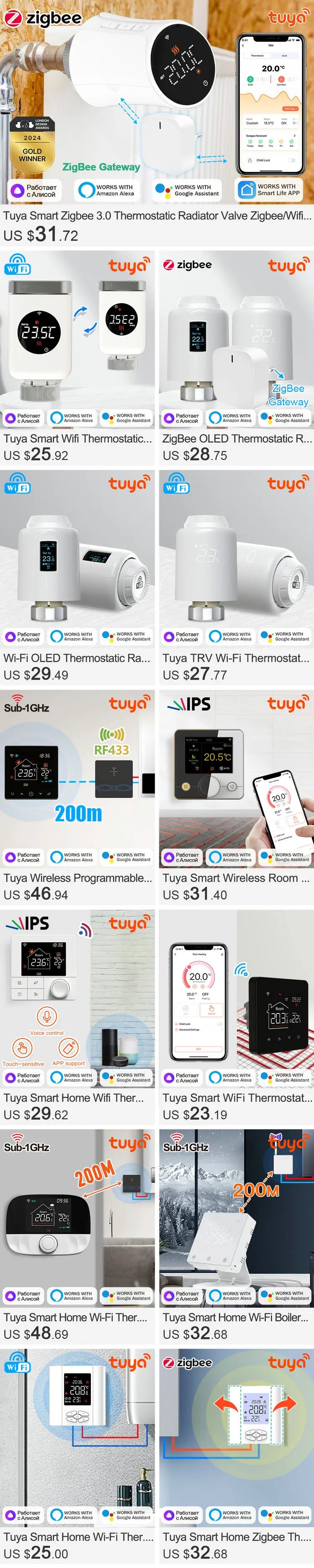 Tuya Smart Wifi Thermostat For Underfloor Heating Warm Floor Thermostat  Floor Heating Controller Temperature Controller Alexa